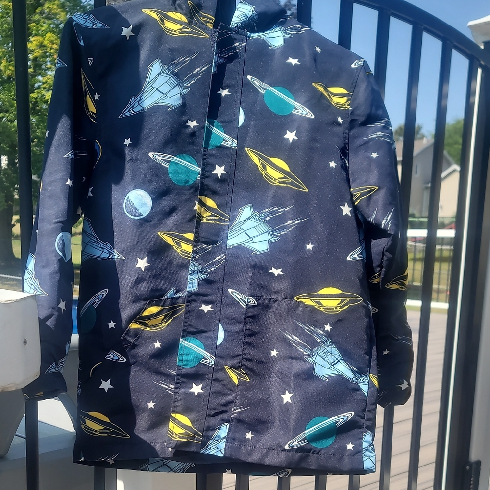 Gymboree Space Adventure Jacket - Black, Yellow, Blue